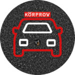 Bokningssida för att hyra en bil till uppkörningsprovet hos Bdriver.se Trafikskola. Bilden visar en modern Volvo XC-40 med texten 'Boka och betala för bil vid uppkörningsprov - säkerställ din uppkörning med Bdriver.se.' Produkten är tillgänglig för direktbokning online.