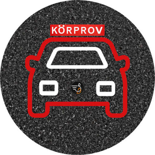 Bokningssida för att hyra en bil till uppkörningsprovet hos Bdriver.se Trafikskola. Bilden visar en modern Volvo XC-40 med texten 'Boka och betala för bil vid uppkörningsprov - säkerställ din uppkörning med Bdriver.se.' Produkten är tillgänglig för direktbokning online.