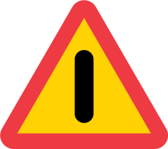 Bilden visar varningsmärke 